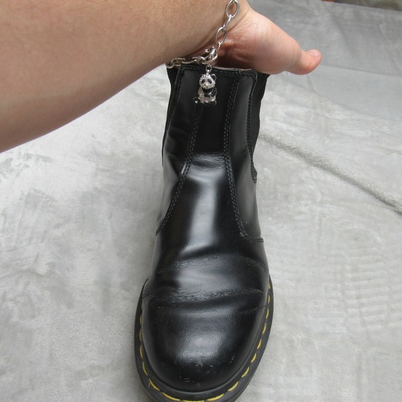 Dr Martens Unisex Boots W8 7M Black 2976 Chelsea Leather Ankle Pull On Casual - Picture 14 of 16